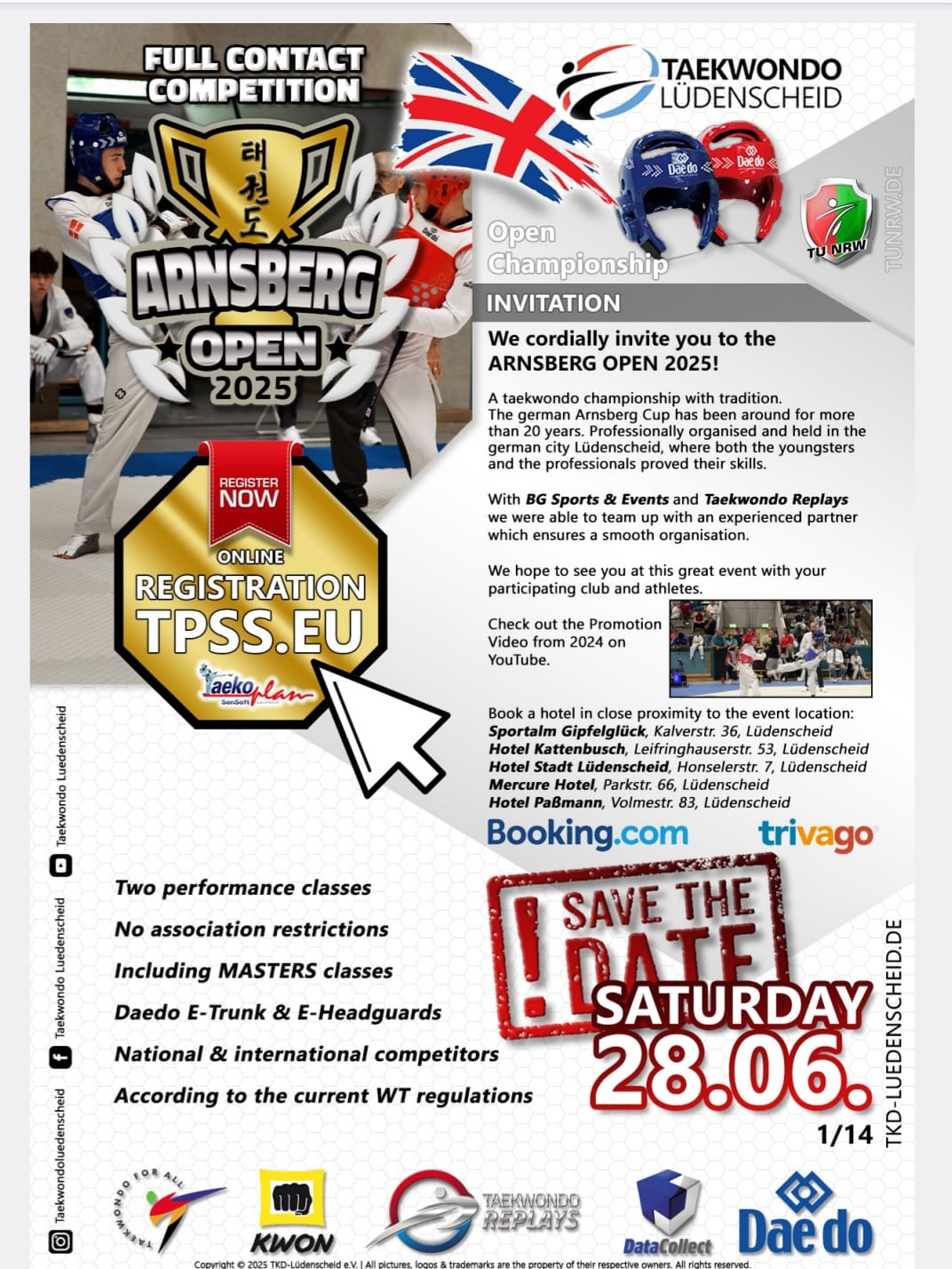 Arnsberg Open 2025 – Ausschreibung