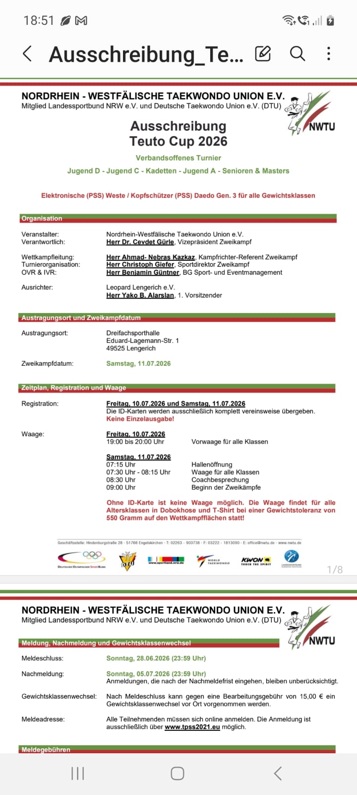 Teuto Cup 2026 – Ausschreibung